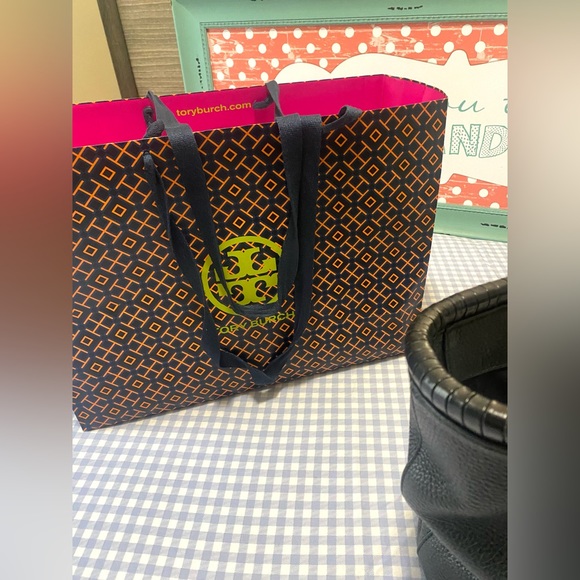 TORY BURCH XL IMPERIAL BLACK RAYLOR TOTE - Picture 6 of 16